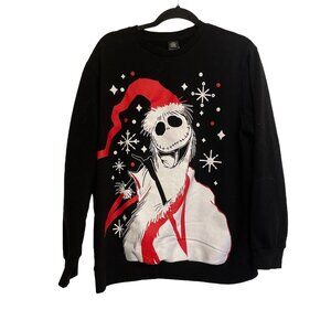 Santa Jack Skellington Sweatshirt Men's L Nightmare Before Christmas Disney